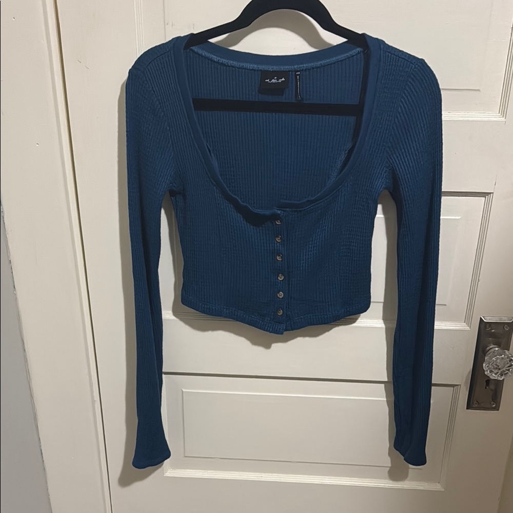 Urban Outfitters Out From Under Long Sleeve Button-Up Top Sz M